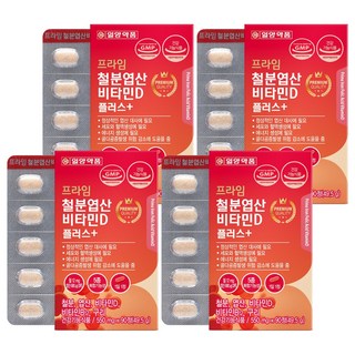 일양약품 프라임 철분엽산비타민D 플러스, 90정, 4개