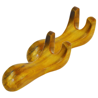 即室好物 肖楠木Y形按摩器，臉鼻手指肩頸按摩適用，天然原木，色澤豐富，肖楠木獨特香氣, TC358, 2個