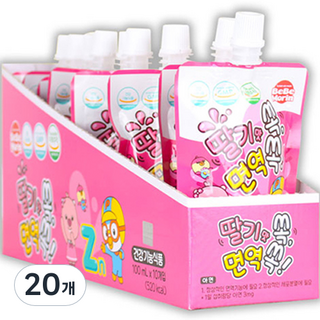 BeBeMorin 淘氣小企鵝聯名Immune孩童鋅補充能量飲 草莓口味, 100ml, 20個