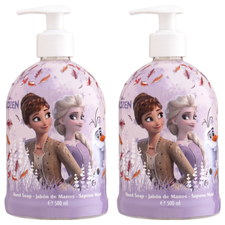 AIR-VAL Disney 西班牙溫和防護洗手液體皂 Frozen 冰雪奇緣 500ml 洗後保濕不乾澀 花果香味, 2瓶