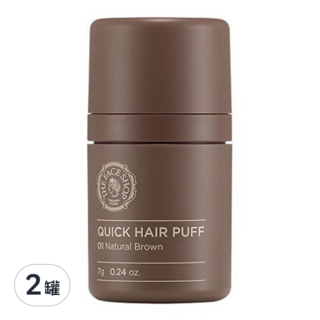 THE FACE SHOP 菲詩小舖 fmgt 台灣公司貨 遮色氣墊髮粉 7g, 01 自然棕色, 2罐