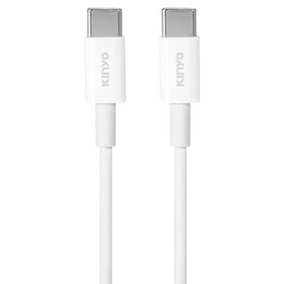 Kinyo 3A極速充電傳輸線 Type-C-Type-C USB-TYC02, 1m, 白色, 1條