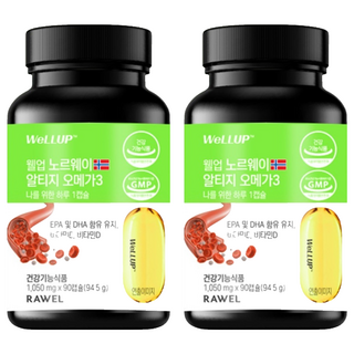 웰업 로엘 노르웨이 알티지 오메가3, 2개, 90정