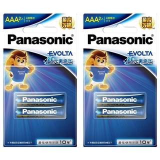 Panasonic 國際牌 Evolta 鈦元素鹼性電池 4號, 2顆, 2組