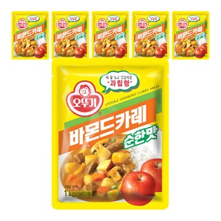 OTTOGI 不倒翁 佛蒙特咖哩粉 原味, 1kg, 6個