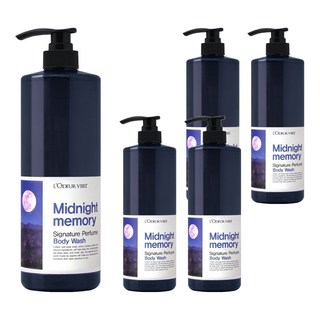 經典香水沐浴露 午夜回憶款, 1kg, 5瓶