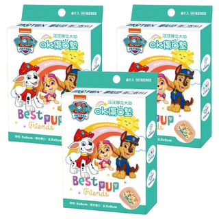 MOTEX 摩戴舒 汪汪隊立大功 陽光彩虹, 8片, 3盒, 5 x 8cm