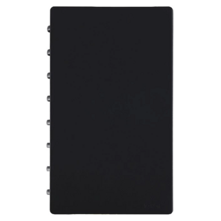 TO NOTE PRO 筆記本 香菇造型孔洞設計 窄版設計 方便更換紙張, 黑色, 1本