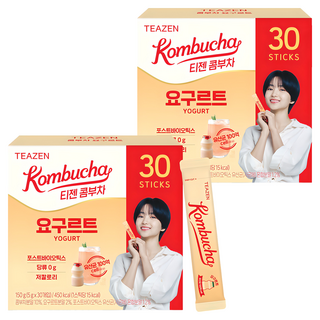 TEAZEN 茶禪 康普茶沖泡飲 乳酸飲料口味, 5g, 2盒, 30條