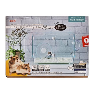 GEX 愛鼠透視屋 360 附水瓶 + 轉輪 36.8 x 22.2 x 26.2cm, 透明色, 1組