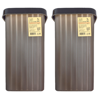 UDA 有達 日光垃圾桶 容量4.6L, 19.5 x 15 x 24.5cm, 黑色, 2個