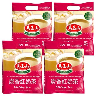 馬玉山 炭香紅奶茶 100%紐西蘭奶粉使用 無添加香料 無添加奶精, 15g, 14包, 4袋