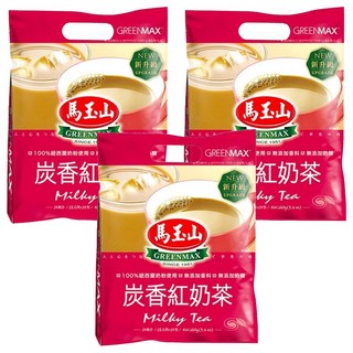 馬玉山 炭香紅奶茶 100%紐西蘭奶粉使用 無添加香料 無添加奶精, 15g, 14包, 3袋