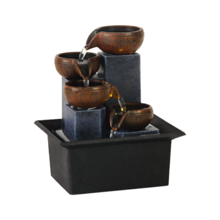 台灣 COMET 流水飾品 USB田園風居家流水擺件 附變壓器 JR2020, 石墨流水