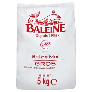 La BALEINE 鯨魚牌 粗粒土板天日鹽 鯨魚鹽, 1個, 5kg
