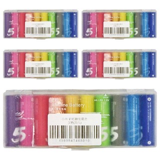 ZMIFI 紫米 彩虹電池 5號 鹼性電池 Set, 20個裝, 5盒