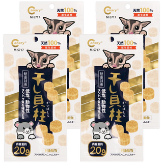 Canary 信長小動物低鹽干貝貝柱零食, 4包, 20g