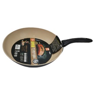 樂司廚品 陶瓷不沾淺型平底鍋, 24cm, 1個