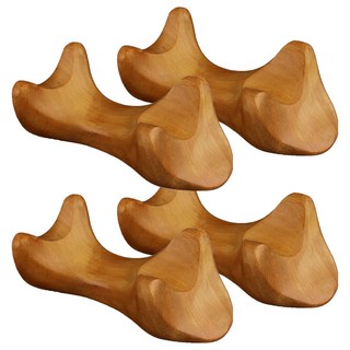 MEO 花梨木烏龜造型木質按摩刮痧板, 4個, 單一顏色