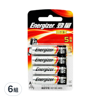 Energizer 勁量 鹼性3號電池 電力持久穩定 更長效耐用, 4顆, 6組