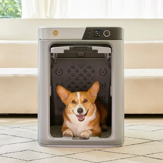 pepe 안면무풍 중형견용 펫드라이룸, DR-300PRO, 메탈실버, 1개