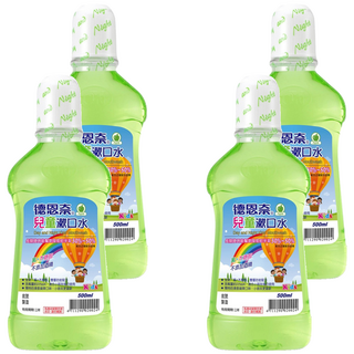 Day and Night 德恩奈 兒童漱口水 蘋果, 500ml, 4瓶