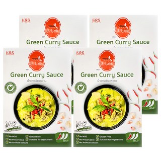 J-LEK 綠咖哩醬, 無味精, 無防腐劑, 無人工色素, 適合素食者, 無麩質, 250g, 4盒