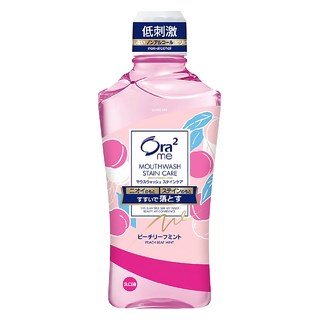 Ora2 愛樂齒 淨白清新漱口水, 有效去除口中異味，保持清新口氣，溫和配方，不含酒精, 蜜桃薄荷, 460ml, 1瓶