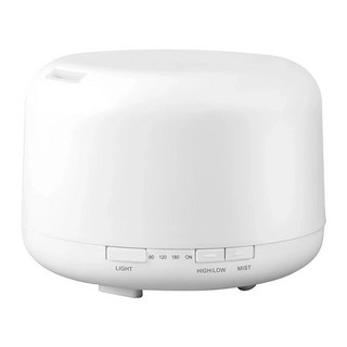 LifeShopping 無印風 香氛水氧機 附遙控器 暖光 500ml + 精油 x 12, 1組, CAAD026S4