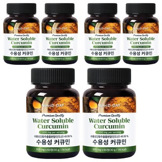 Nutri D-DAY 頂級水溶性薑黃薑黃素 60錠, 6個, 30g