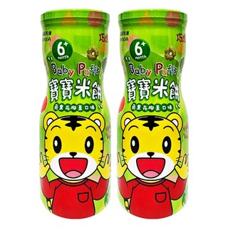 KYODA 京田製菓 巧虎寶寶米餅 適合6個月以上寶寶, 蘋果花椰菜味, 45g, 2瓶