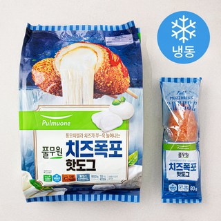 풀무원 모짜렐라 치즈폭포 핫도그 (냉동), 80g, 10개입, 1개