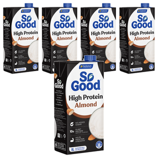 So Good Basic系列 無糖植物蛋白堅果杏仁奶 植物奶 全素可食, 5瓶, 1L