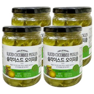 Cenfood 酸黃瓜片, 500g, 4個