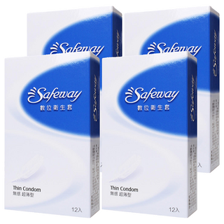 Safeway 無感超薄型衛生套, 12個, 4盒