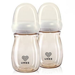 UMEE PSSU 無奶嘴奶瓶 260ml, 半透明, 2個