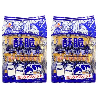 Chiao-E 巧益 酥脆牛奶薄餅, 270g, 2袋