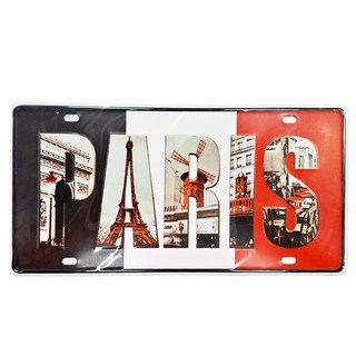 OPUS LOFT 純真年代 仿舊鐵皮車牌 馬口鐵裝飾, 31 x 15 x 0.1cm, TP-108 巴黎