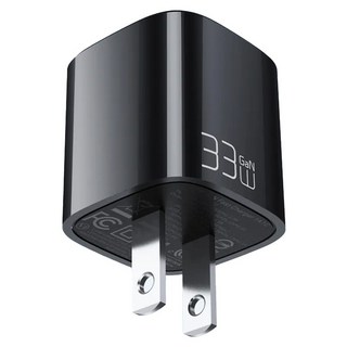 TOTU 拓途 飛速系列 GaN 33W氮化鎵充電器 PD QC雙孔快充, 黑色, 1個