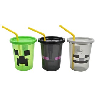 Skater 可疊放吸管杯 SIH3ST 3入, Minecraft, 320ml, 1組