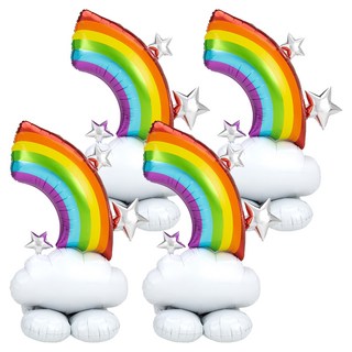 3D站立氣球, 彩虹雲 多色, 4個