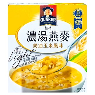 QUAKER 桂格 濃湯燕麥 奶油玉米風味 5包, 235g, 1盒