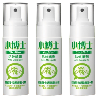 小博士 防蚊噴劑 不含敵避DEET 適合全家使用, 60ml, 3瓶
