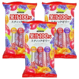 RIBON 立夢 果汁果凍條 15條, 213g, 3袋