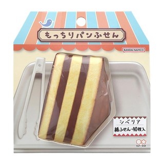 sun-star QQ麵包造型便利貼 西伯利亞蛋糕 Set 40張 超Q彈可愛麵包 療癒舒壓的桌面文具！背面可重複黏貼 隨手記事超方便！, 1本