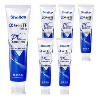 Shallop 刷樂 科研白極緻亮白牙膏 SAD-WA120-1, 120g, 6條