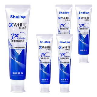 Shallop 刷樂 科研白極緻亮白牙膏 SAD-WA120-1, 120g, 5條