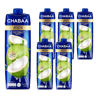 CHABAA 啜吧 原裝進口 100%純椰子水, 1L, 6瓶