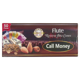 flute INCENSE 印度倒流香 Call Money 招財香, 50個錐體, 1盒