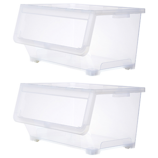 KEYWAY 聯府 直取式收納箱 50L, 透明色, 2個